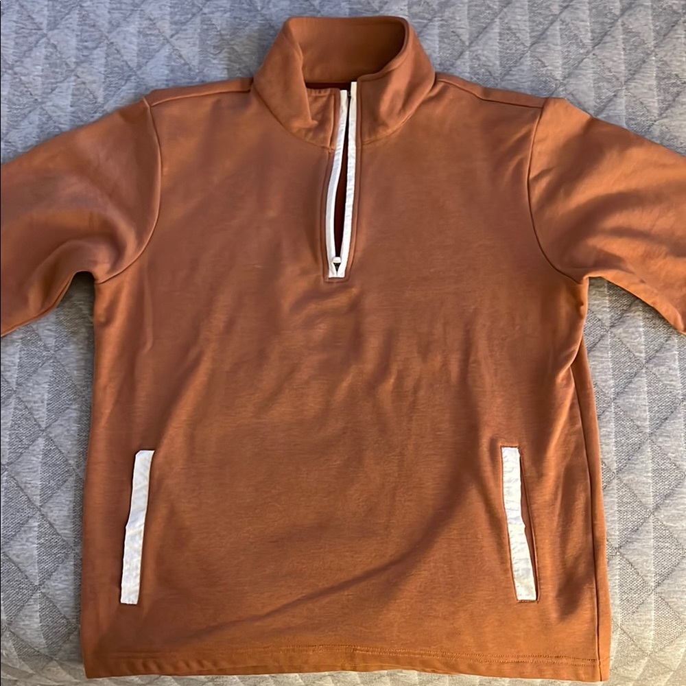 Men's Bonobos Brown Quarter-Zip Sweater